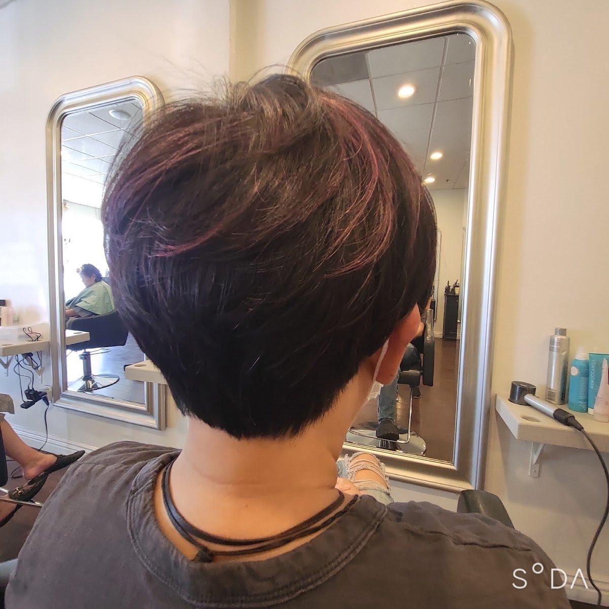 Bright interior of Echan Hair salon
